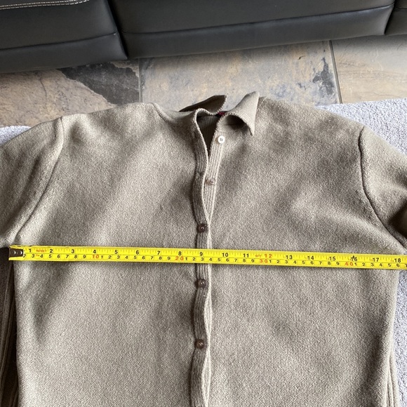 Vintage Merino Wool Cardigan DEKKER Long Size Small - Picture 4 of 10